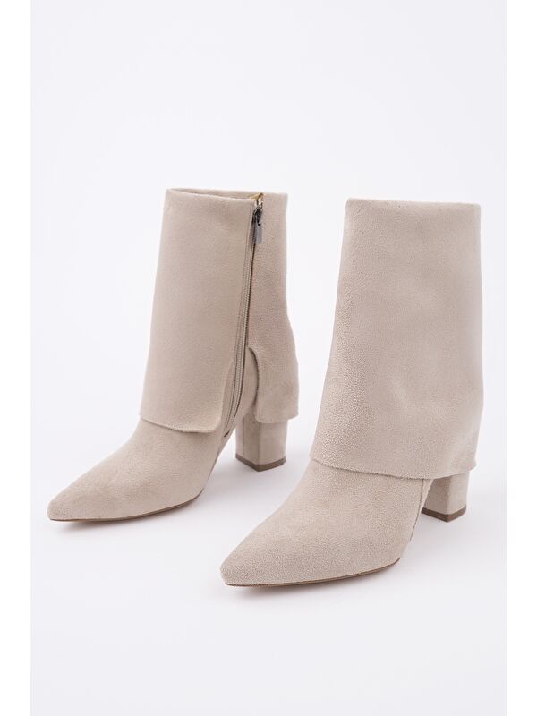 İMPERA Sivri Burun Kalın Topuklu Fermuarlı Kadın Bot - Görsel 4