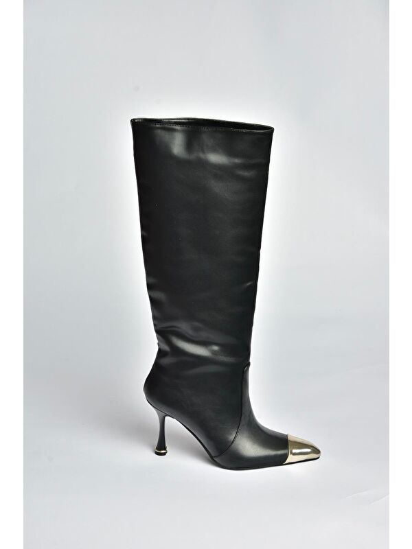 Siyah Kadın Çizme V752574109 - Görsel 5