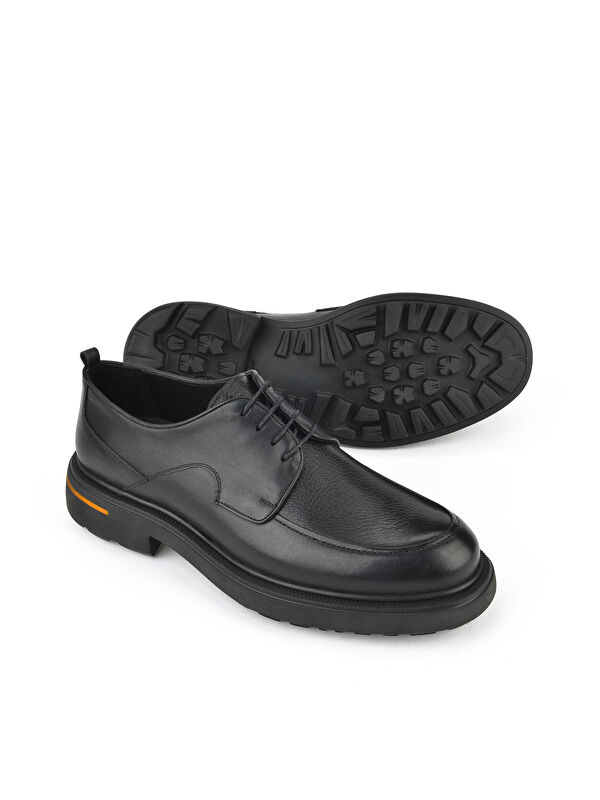 Erkek Hakiki Deri Ayakkabı 153745Z30409 Siyah - Görsel 5