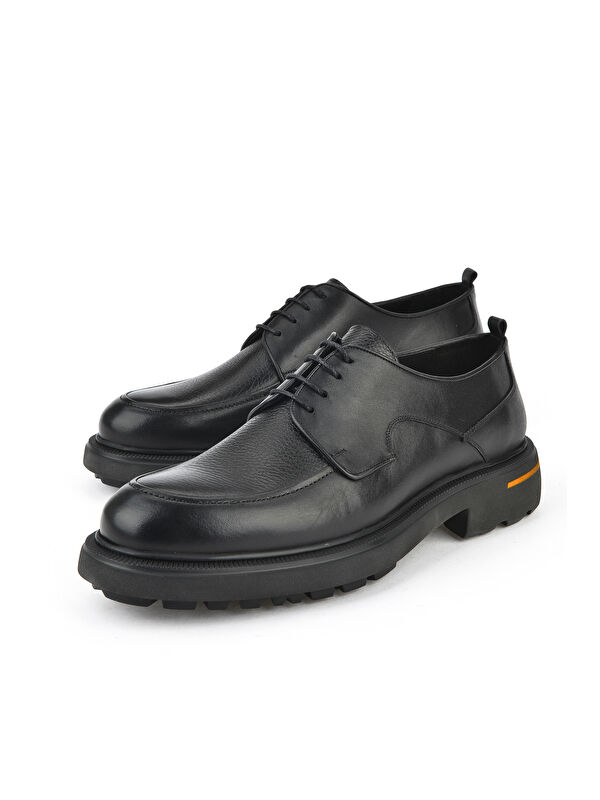 Erkek Hakiki Deri Ayakkabı 153745Z30409 Siyah - Görsel 6