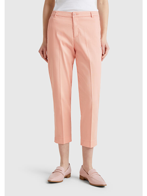 United Colors Of Benetton Kadın Pembe Mevsimlik Chino