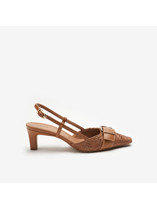 Frau Kadın Topuklu / Stiletto 81F2 RAFFIA SLINGBACKS WITH BUCKLE