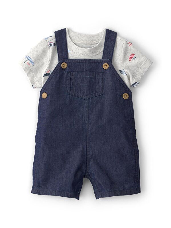 Carter's Erkek Bebek Salopet Set 3 Ay-24 Ay Mavi