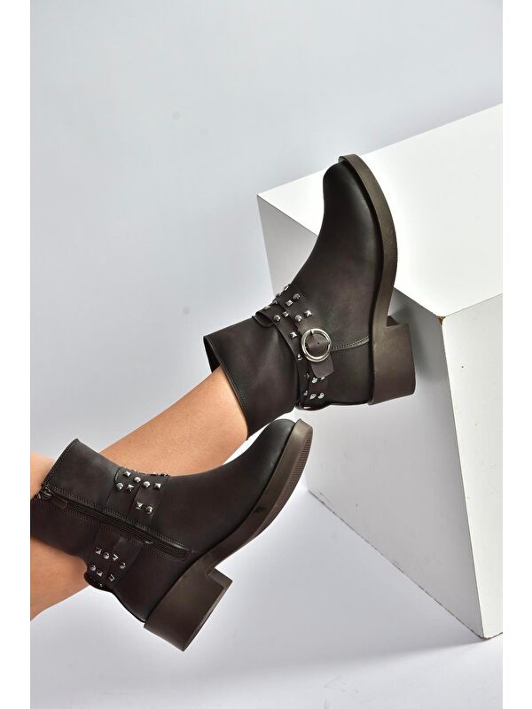 Kahverengi Kadın Bot V674121209 - Görsel 4