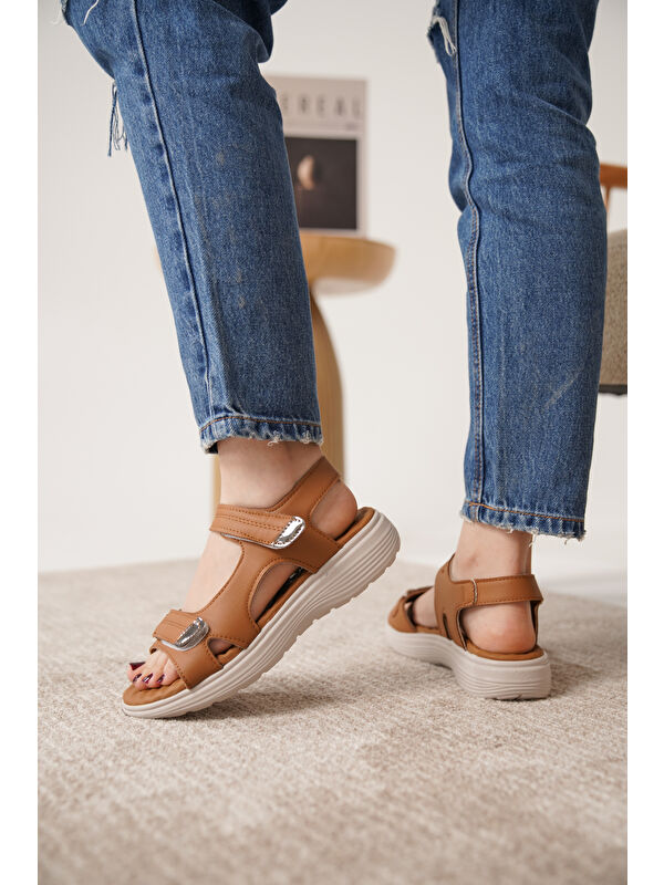 D0670 Günlük Full Ortopedik Arkadan Lastikli Konforlu Sandalet - Görsel 6