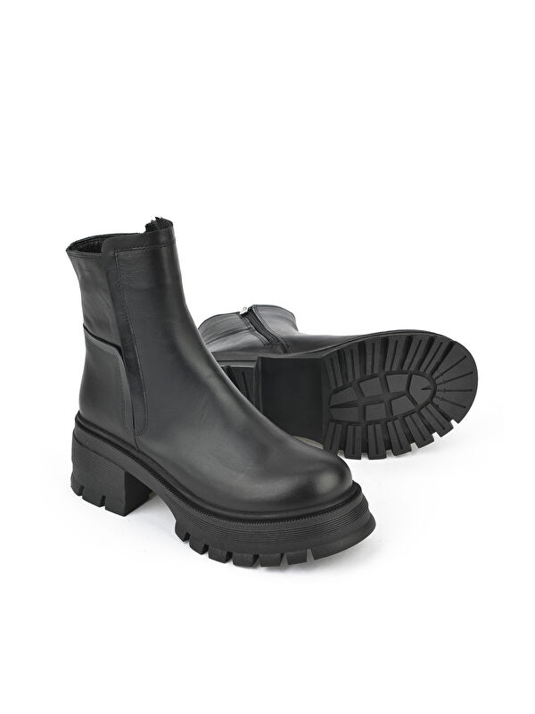 Kadın Hakiki Deri Bot 153359Z615 Siyah - Görsel 3