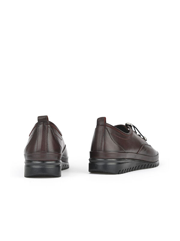 Kadın Hakiki Deri Ayakkabı 14355Z2767 Bordo - Görsel 4