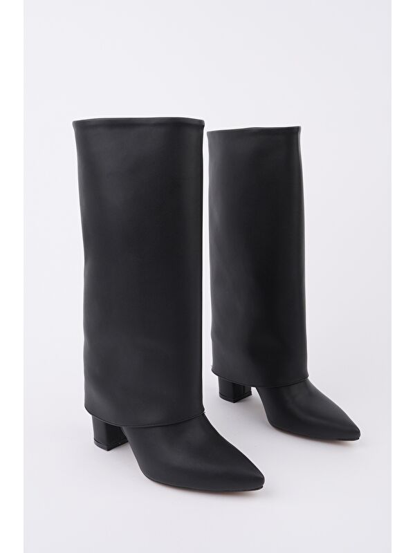 REBECA Sivri Burun Kalın Topuklu Kadın Çizme - Görsel 2