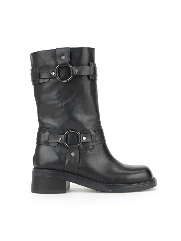 Kadın Hakiki Deri Çizme 1531022Z7619 Siyah - Görsel 2