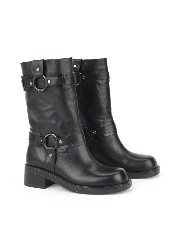 Kadın Hakiki Deri Çizme 1531022Z7619 Siyah - Görsel 3