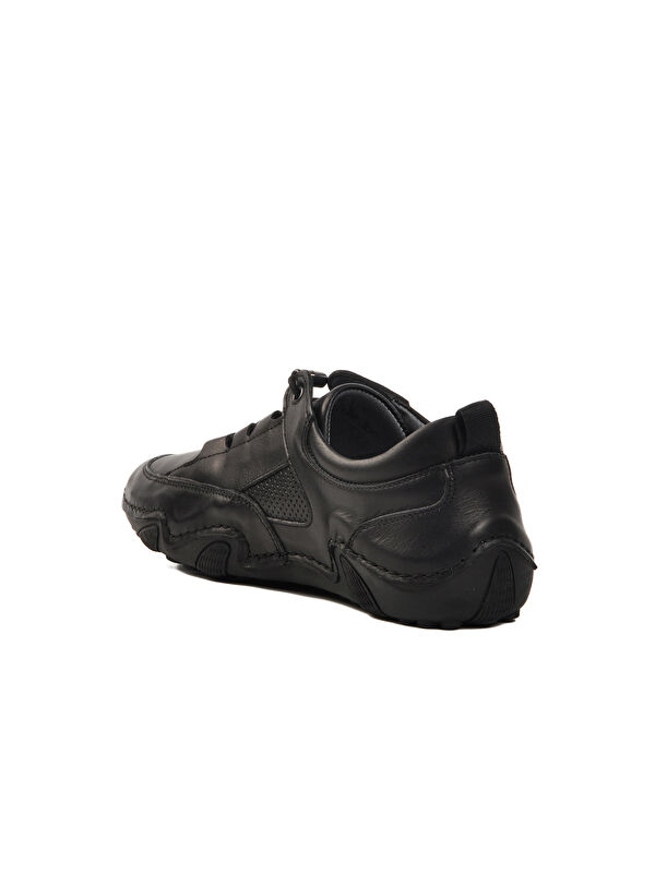 Siyah Hakiki Deri Kadın Casual Ayakkabı 128 Z - Görsel 5