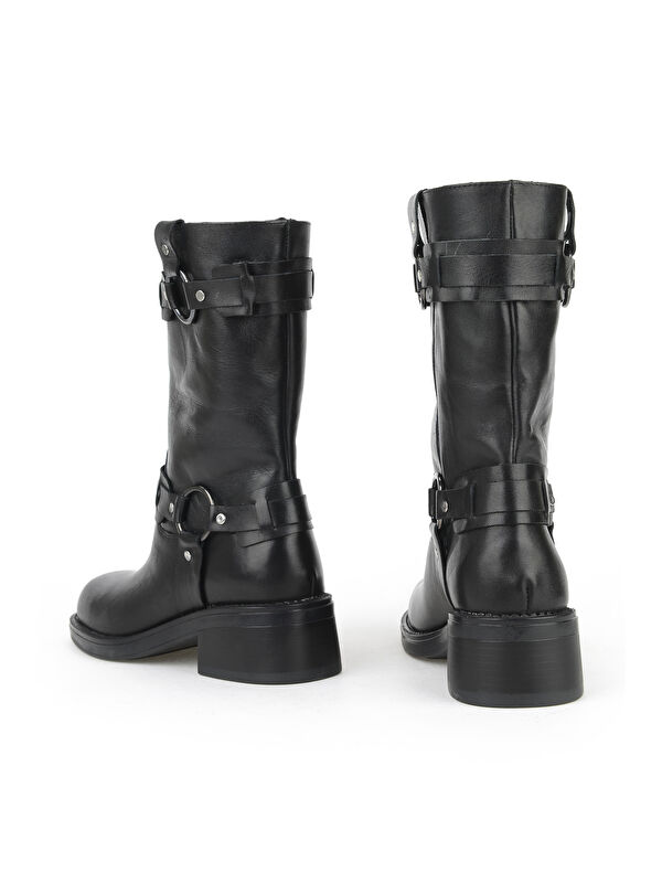 Kadın Hakiki Deri Çizme 1531022Z7619 Siyah - Görsel 4