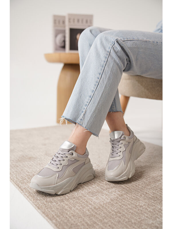 D383 Günlük Ortopedik Kadın Sneaker Spor Ayakkabı - Görsel 2