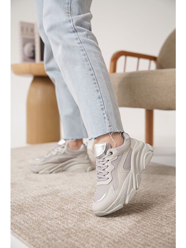 D383 Günlük Ortopedik Kadın Sneaker Spor Ayakkabı - Görsel 4