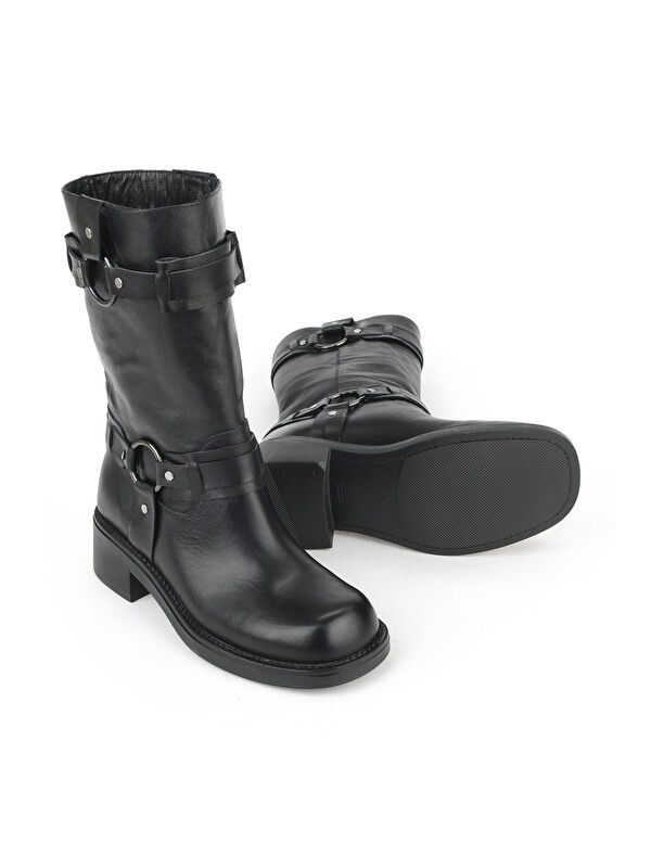 Kadın Hakiki Deri Çizme 1531022Z7619 Siyah - Görsel 5