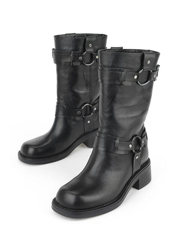 Kadın Hakiki Deri Çizme 1531022Z7619 Siyah - Görsel 6