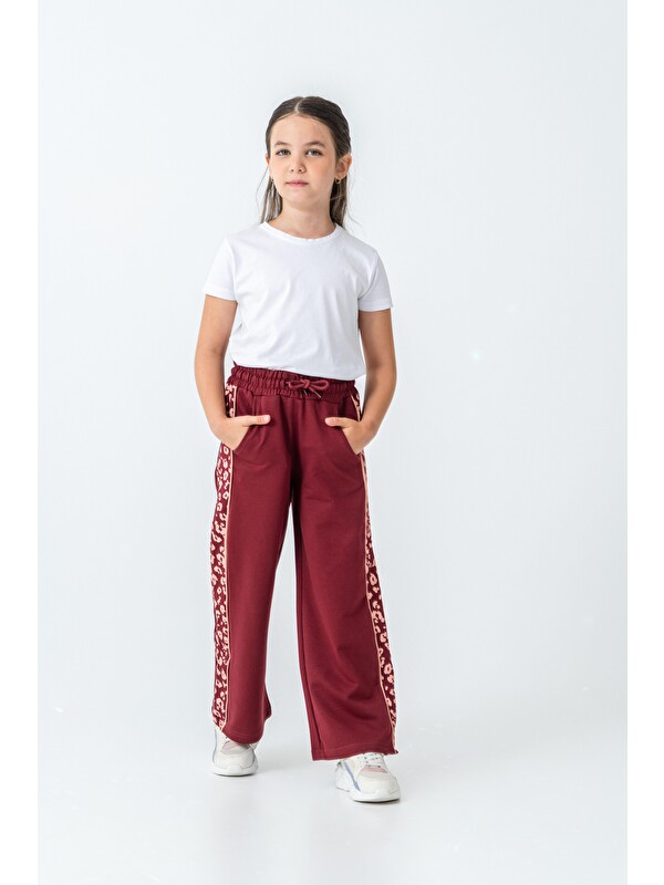 Mışıl Kids Yan İki Parça Boydan Baskılı Kız Çocuk Eşofman Altı