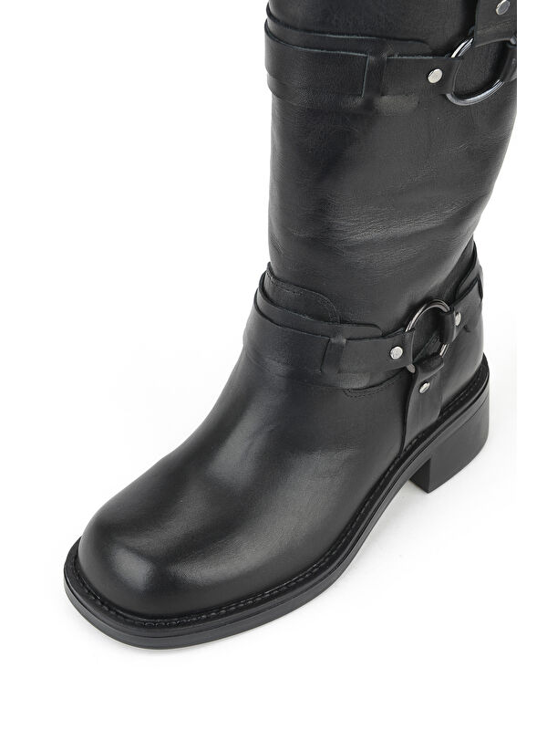 Kadın Hakiki Deri Çizme 1531022Z7619 Siyah - Görsel 7