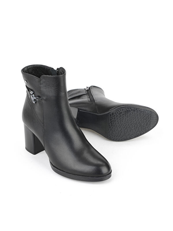 Kadın Hakiki Deri Bot 1531022Z7571 Siyah - Görsel 5