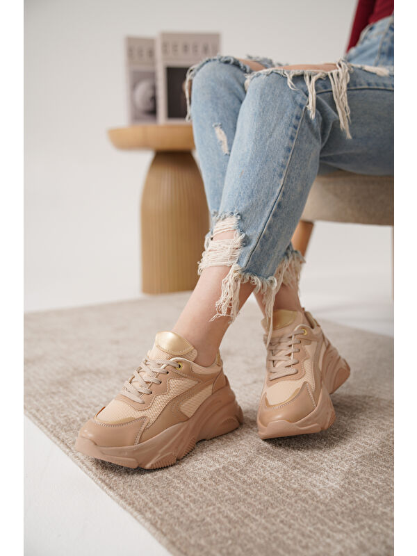 D383 Günlük Ortopedik Kadın Sneaker Spor Ayakkabı - Görsel 2