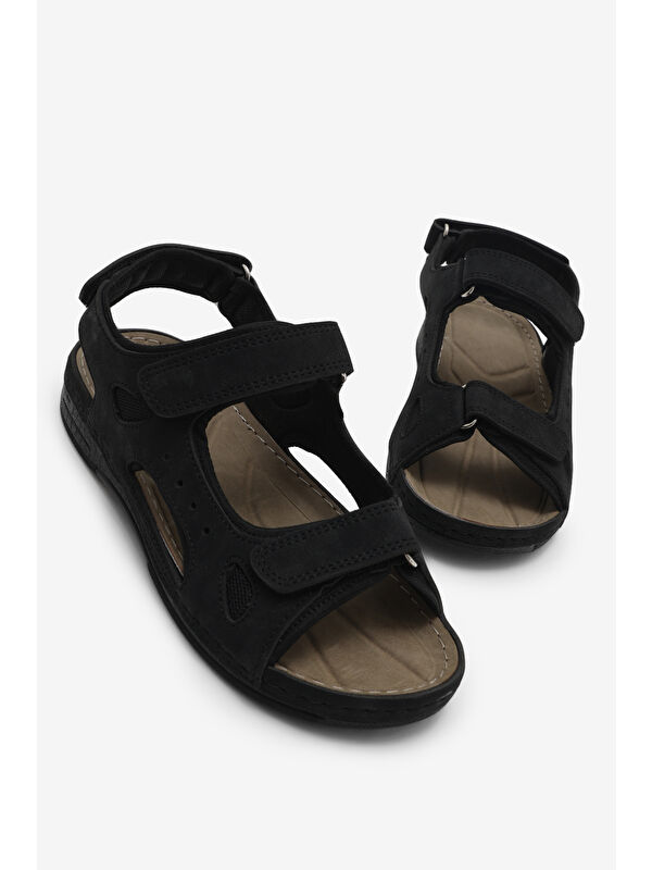 Tonny Black Kahverengi Tonny Black Rahat Kalip Kadın Poli Taban Çırtlı Sandalet