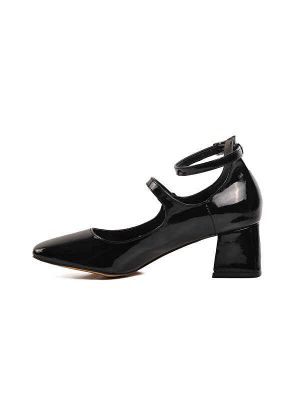 Siyah Rugan Kadın Topuklu Ayakkabı 323072 - Görsel 3