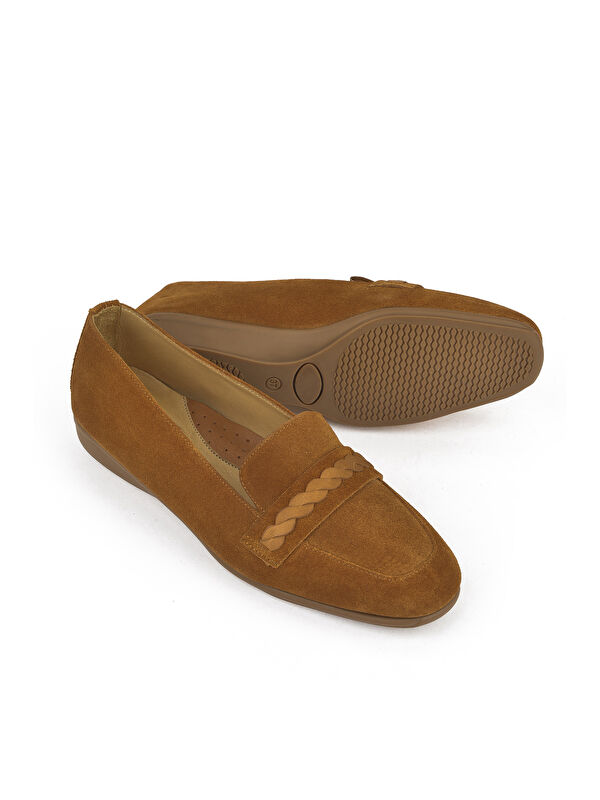 Kadın Hakiki Deri Konfor Ayakkabı 1511050Z25992 Taba - Görsel 5