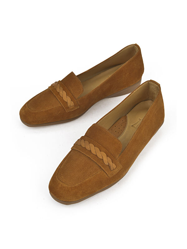 Kadın Hakiki Deri Konfor Ayakkabı 1511050Z25992 Taba - Görsel 6