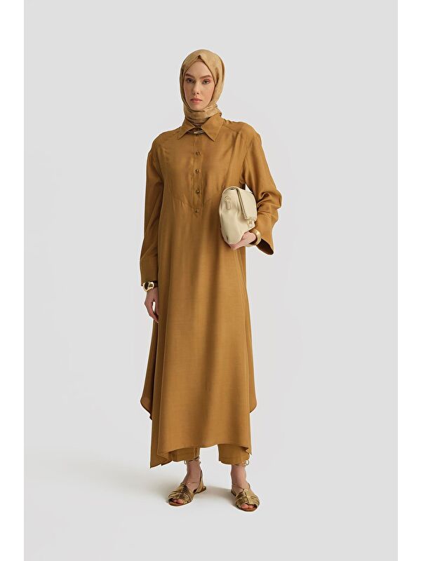 ARMİNE Oversize Tunik Elbise 25Y4701 Sahra