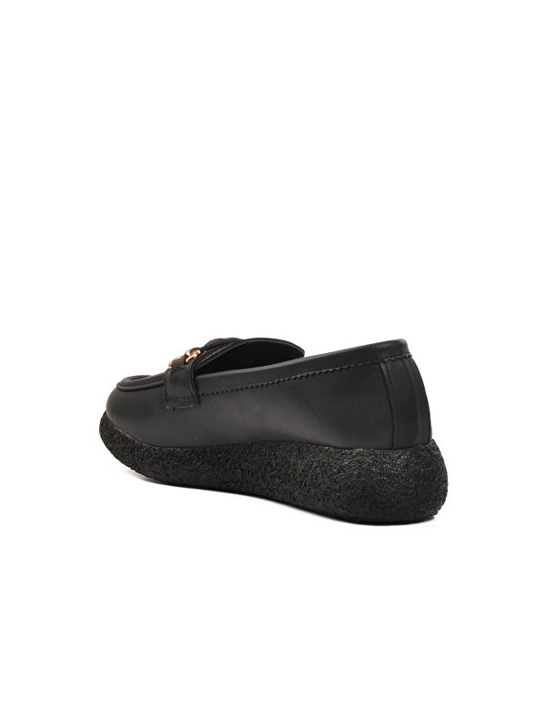 Siyah Cilt Kadın Casual Ayakkabı 261152 - Görsel 5