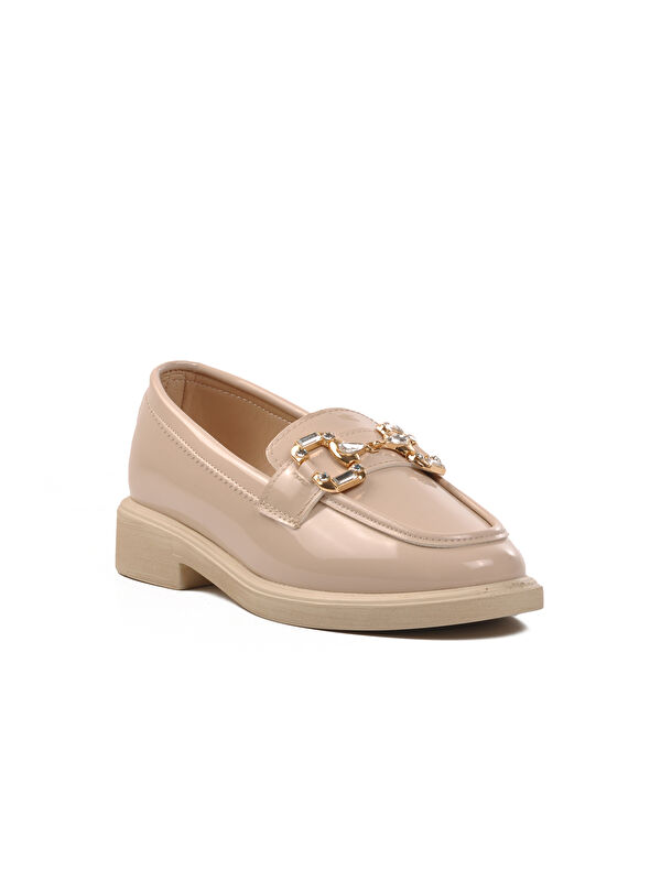 Bej Rugan Kadın Taşlı Casual Ayakkabı 261161 - Görsel 4