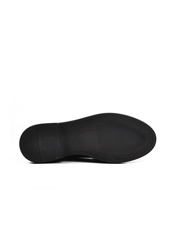 Siyah Rugan Kadın Taşlı Casual Ayakkabı 261161 - Görsel 6