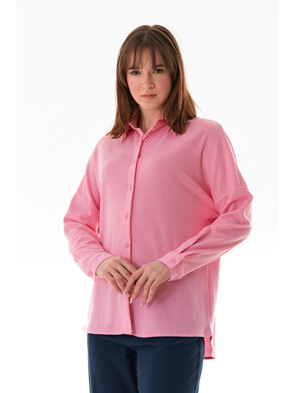 Fullamoda Basic Jakarlı Oversize Gömlek
