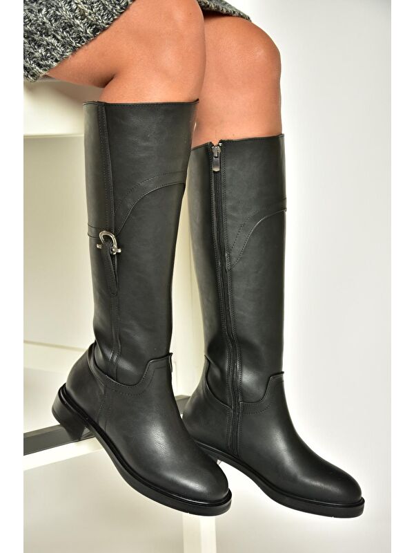 T9736006 Siyah Kadın Çizme - Görsel 5