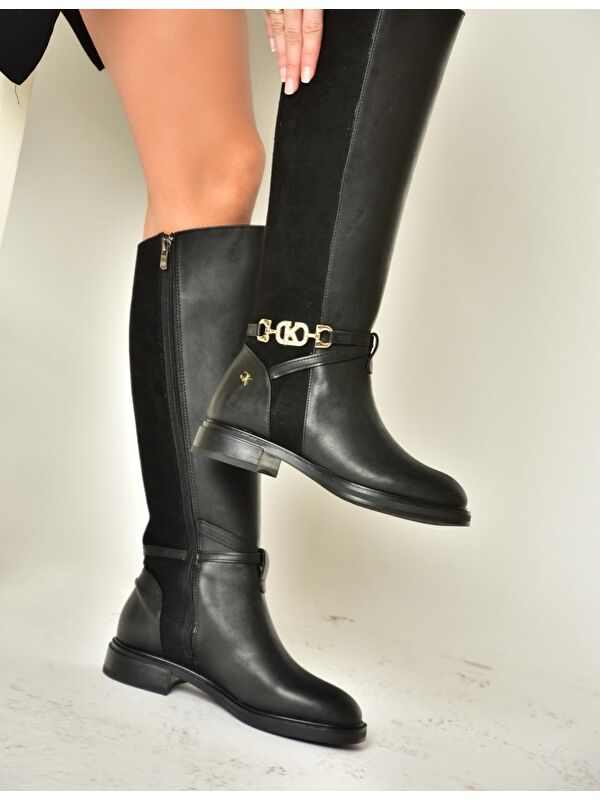 T9730009 Siyah Kadın Çizme - Görsel 5