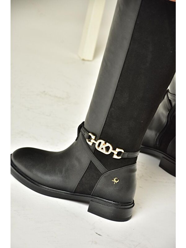 T9730009 Siyah Kadın Çizme - Görsel 7