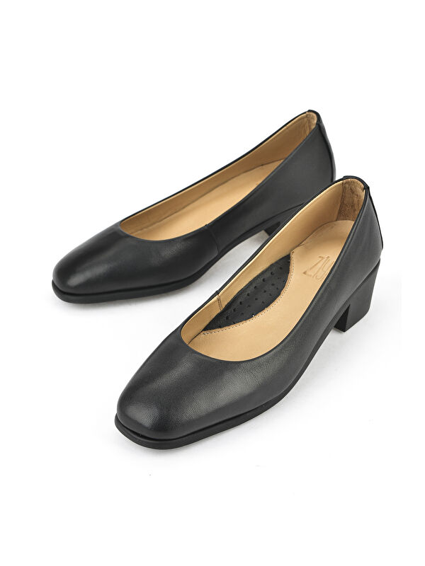 Kadın Hakiki Deri Konfor Ayakkabı 1511050Z3222 Siyah - Görsel 7