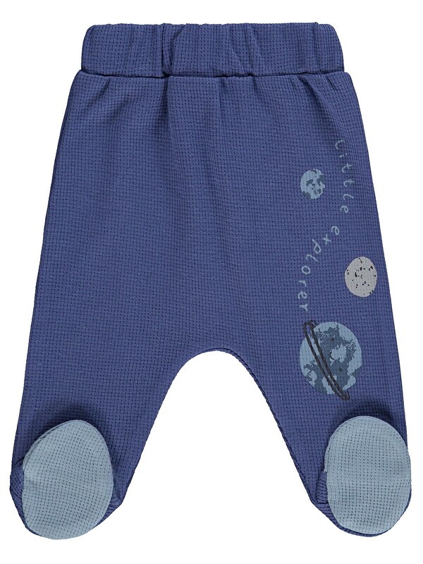 Civil Baby Gezegenler Baskılı 1-9 Ay Tek Alt Bebe - Mavi