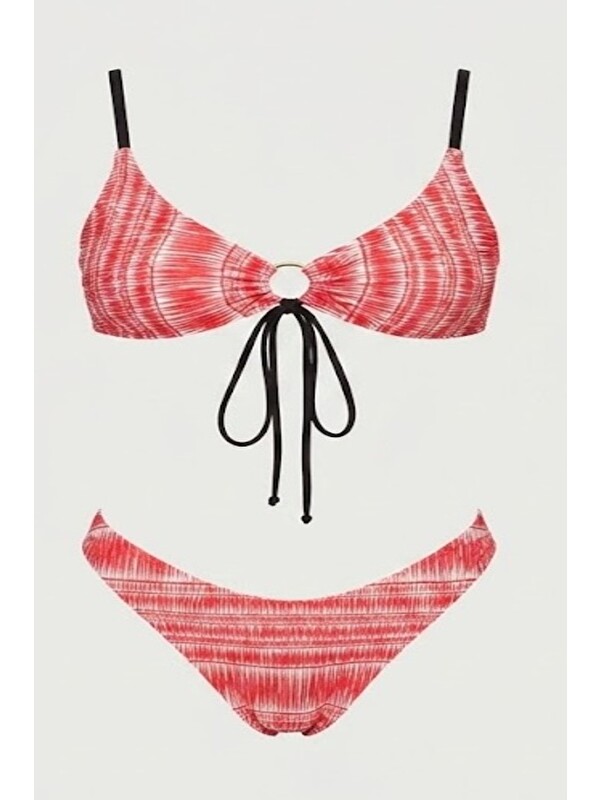 C&City Önden Bağlama Bikini Takım 3256 Kırmızı