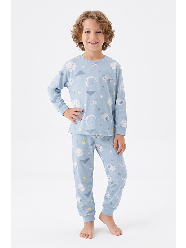 Modanino Erkek Çocuk %100 Pamuk Pijama Takımı 3-13 Yaş 12734IS