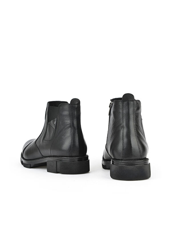 Erkek Hakiki Deri Kürklü Bot 153999Z017 Siyah - Görsel 4