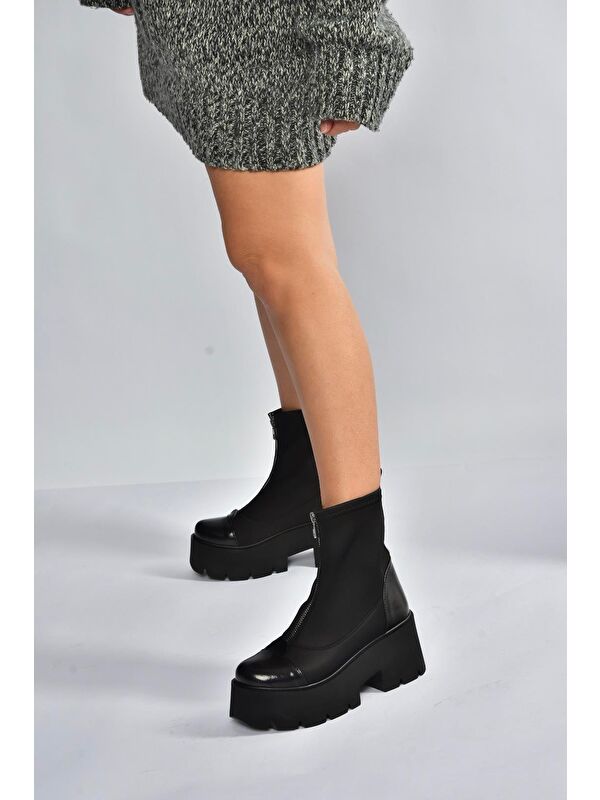 Siyah Kadın Bot V820008604 - Görsel 4