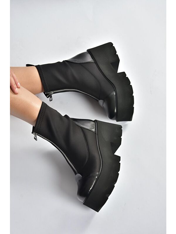 Siyah Kadın Bot V820008604 - Görsel 5