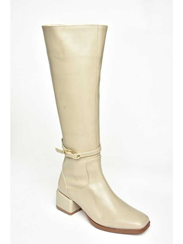 T5901426 Bej Kadın Çizme - Görsel 5