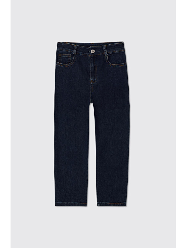 Panço Kız Çocuk Lacivert Jean Pantolon