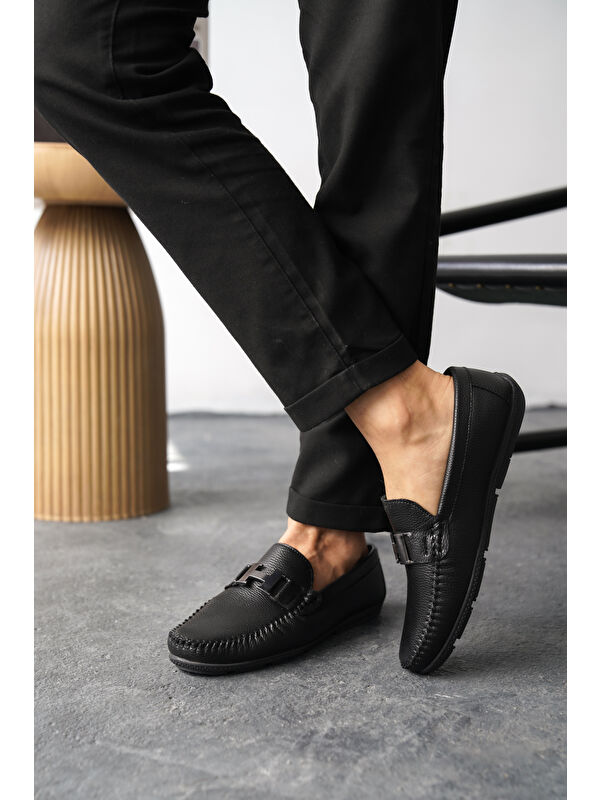 Hiktor Günlük Ortopedik Klasik Erkek Casual Loafer Ayakkabı - Görsel 4