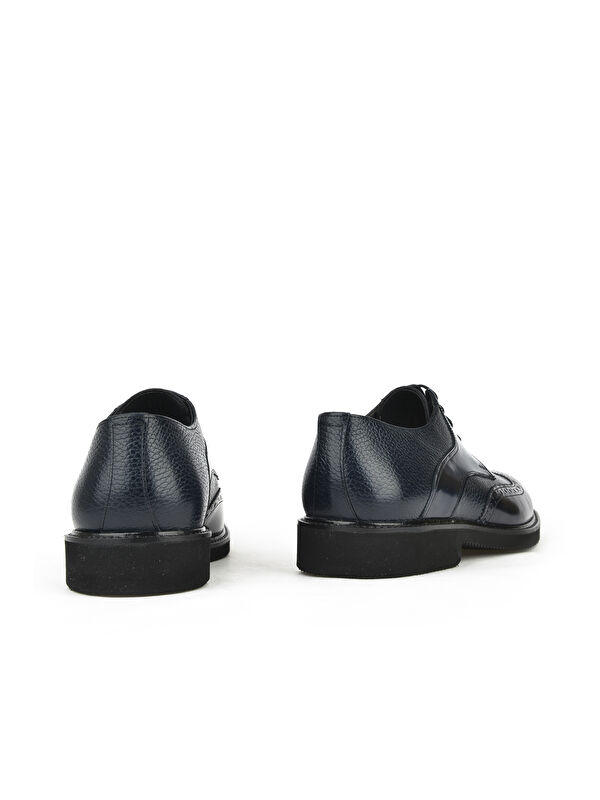 Erkek Hakiki Deri Ayakkabı 143145Z625 Lacivert - Görsel 4