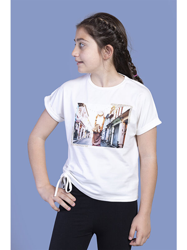 Toontoykids Kız Çocuk Dijital Baskılı Tişört