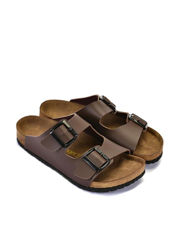 LENS Kadın Terlik Kahve - Görsel 3