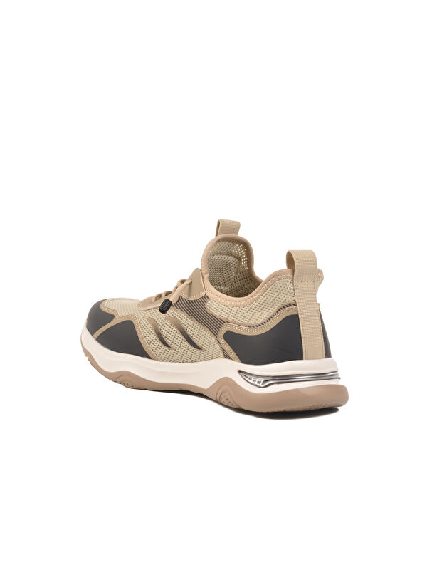 Bej Hafif Esnek Hava Alabilen Erkek Spor Ayakkabı 25Y522 M - Görsel 5